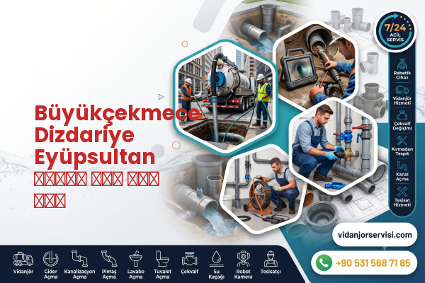 Büyükçekmece Dizdariye Eyüpsultan شاحنة صرف صحي فني