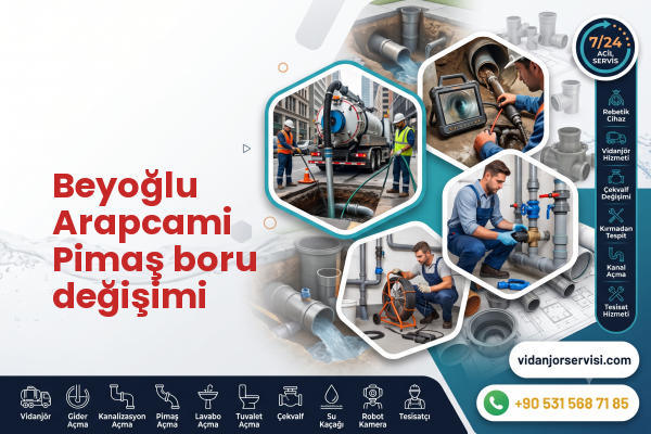 Beyoğlu Arapcami Pimaş boru değişimi