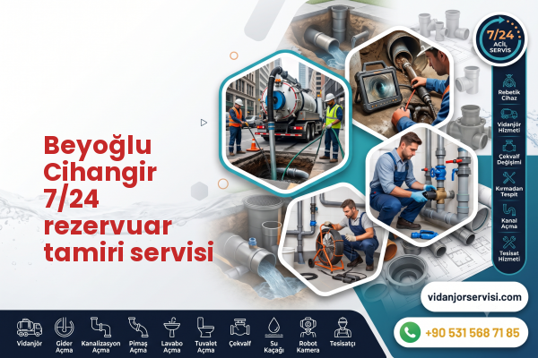 Beyoğlu Cihangir 7/24 rezervuar tamiri servisi