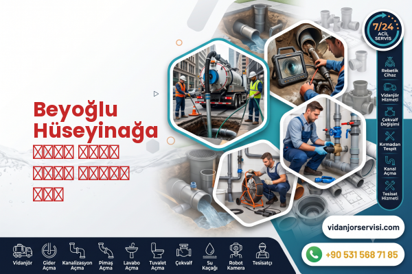 Beyoğlu Hüseyinağa طارئ تسرب مياه إصلاح فني