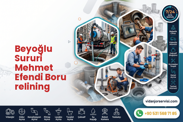 Beyoğlu Sururi Mehmet Efendi Boru relining