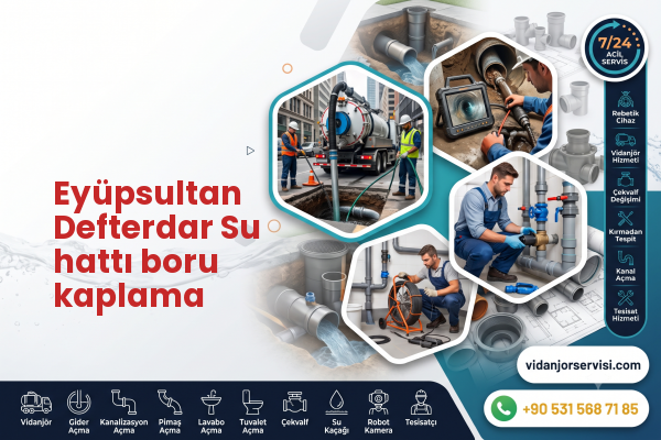Eyüpsultan Defterdar Su hattı boru kaplama