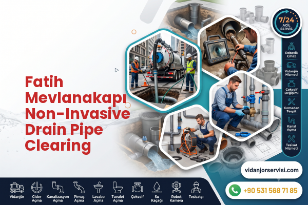Fatih Mevlanakapı Non-Invasive Drain Pipe Clearing